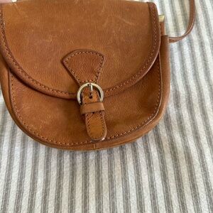 Vintage Neiman Marcus Small Crossbody Bag in Brown Genuine Leather